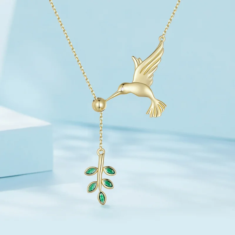 (Bild für) Pandora Style Hummingbird's Greetings-925 Silber Halskette - SCN217-B - Ansicht 2