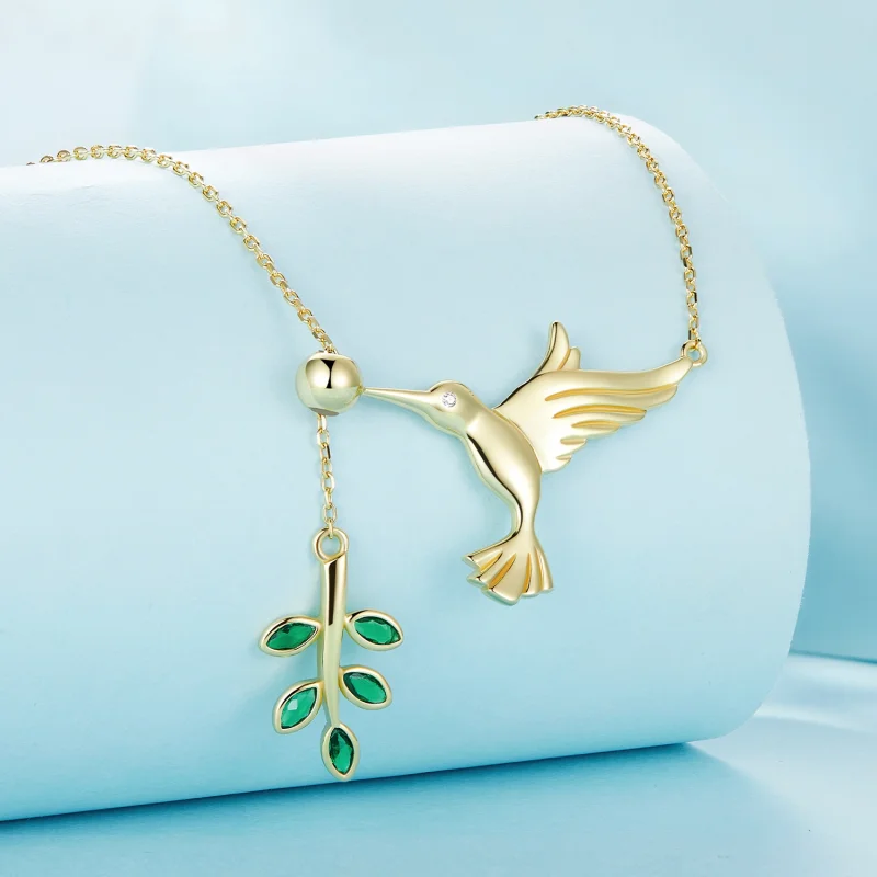 (Bild für) Pandora Style Hummingbird's Greetings-925 Silber Halskette - SCN217-B - Ansicht 3
