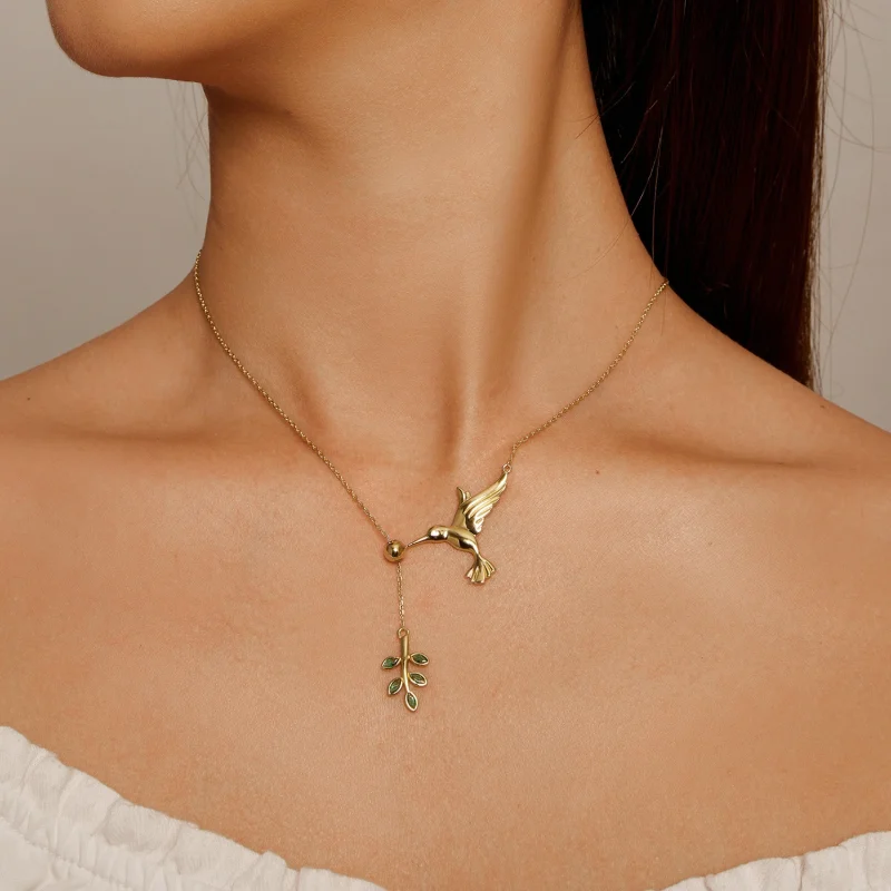 (Bild für) Pandora Style Hummingbird's Greetings-925 Silber Halskette - SCN217-B - Ansicht 4