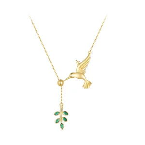 (Bild für) Pandora Style Hummingbird's Greetings-925 Silber Halskette - SCN217-B
