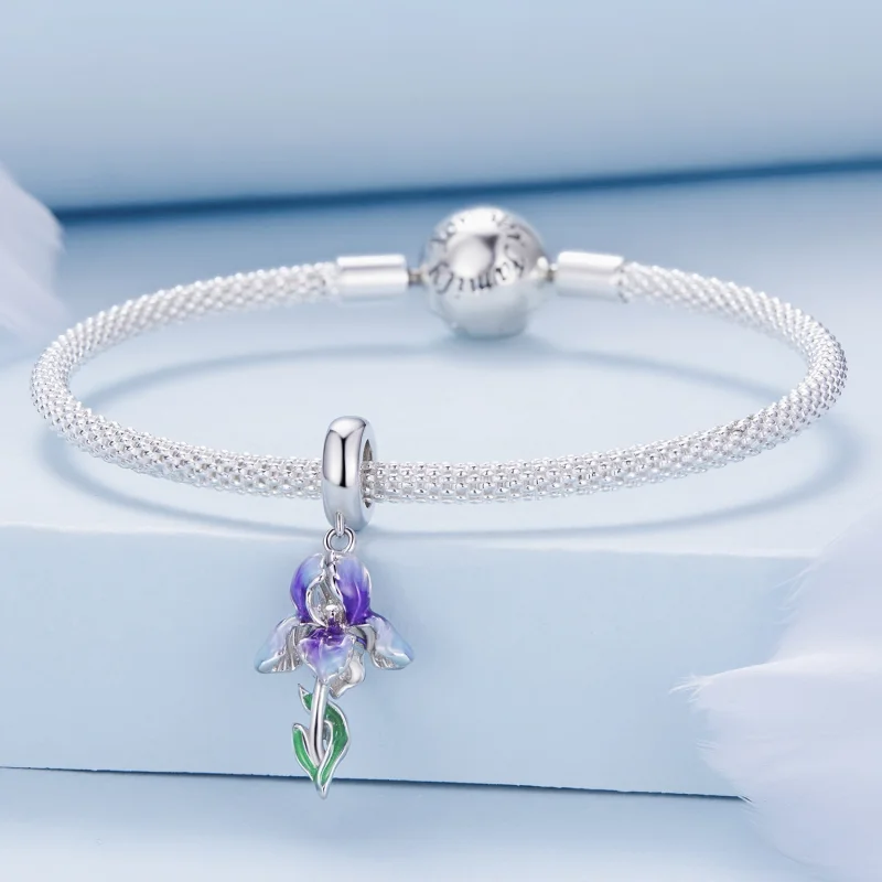 (Bild für) Pandora Style Iris Anhänger - BSC815 - Ansicht 3