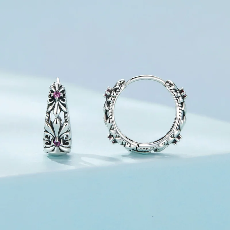 (Bild für) Pandora Style Iris Vintage Reifenohrringe - SCE1649 - Ansicht 2