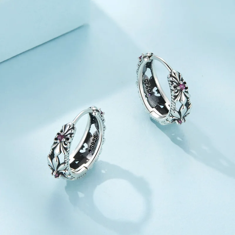 (Bild für) Pandora Style Iris Vintage Reifenohrringe - SCE1649 - Ansicht 3