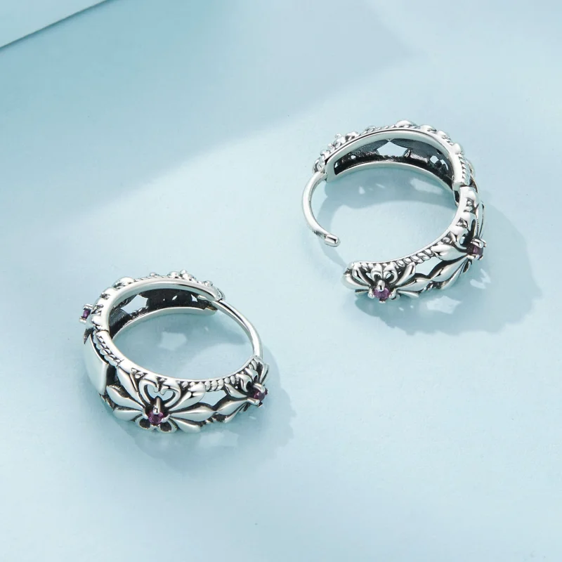 (Bild für) Pandora Style Iris Vintage Reifenohrringe - SCE1649 - Ansicht 4