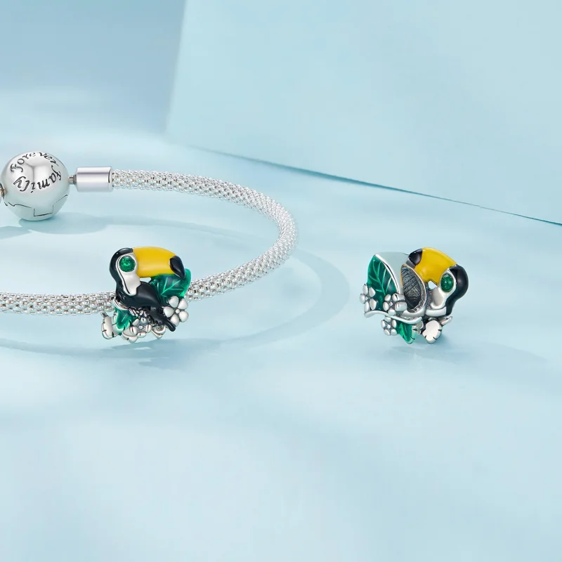 (Bild für) Pandora Style Jungle-Tukan-Anhänger - SCC2520 - Ansicht 4