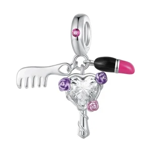 (Bild für) Pandora Style Kamm, Lippenstift und Spiegel-Anhänger - SCC2474