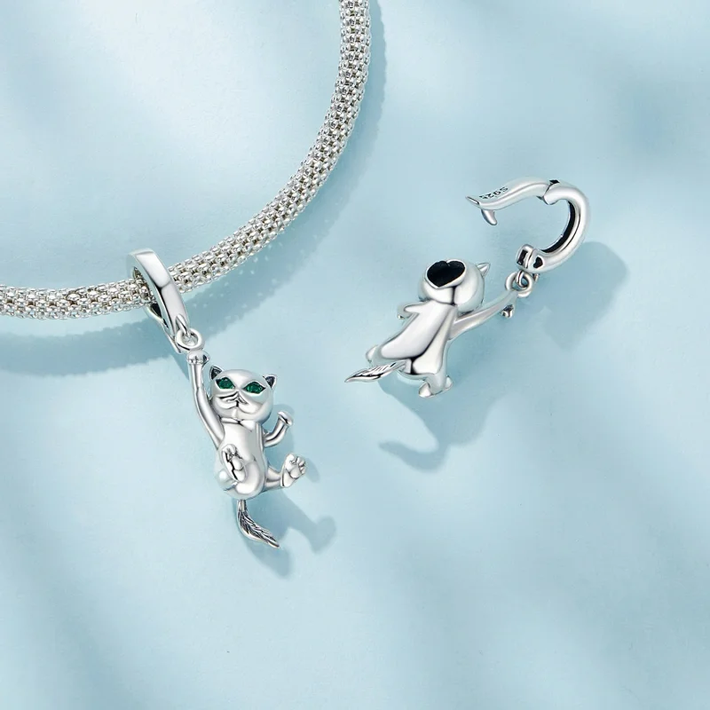 (Bild für) Pandora Style Katzen-Anhänger - SCC2572 - Ansicht 5