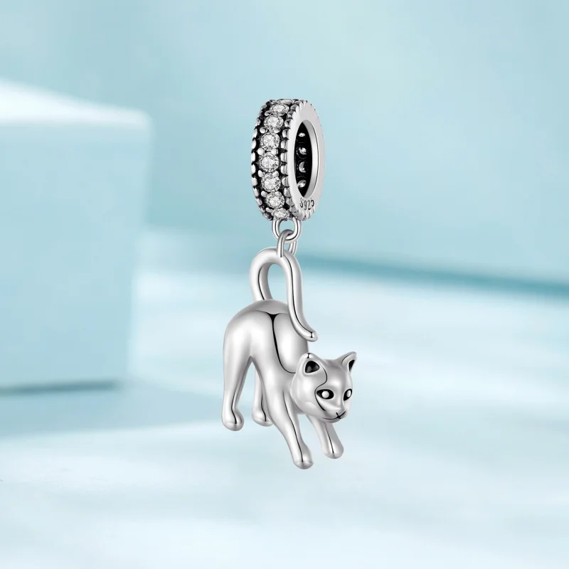 (Bild für) Pandora Style Katzen-Anhänger - SCC2595 - Ansicht 2