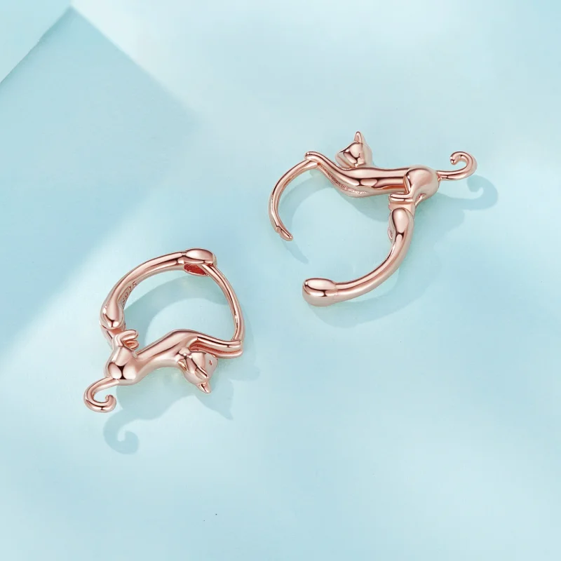 (Bild für) Pandora Style Katzen-Reifohrringe - SCE1488-LC - Ansicht 4