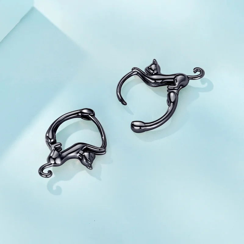 (Bild für) Pandora Style Katzen-Reifohrringe - SCE1488-LD - Ansicht 3