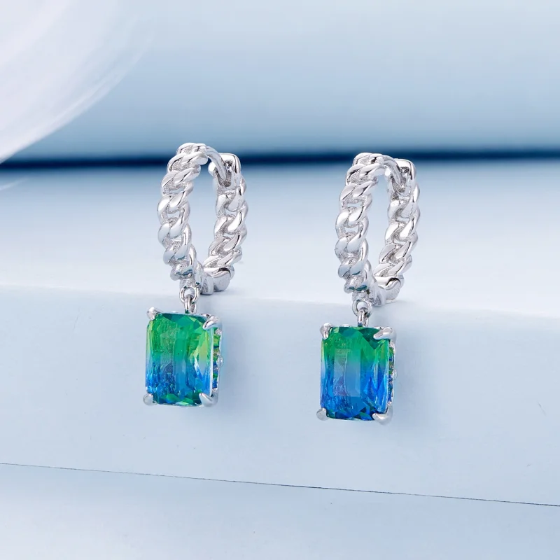 (Bild für) Pandora Style Ketten-Reifohrringe - BSE887 - Ansicht 2