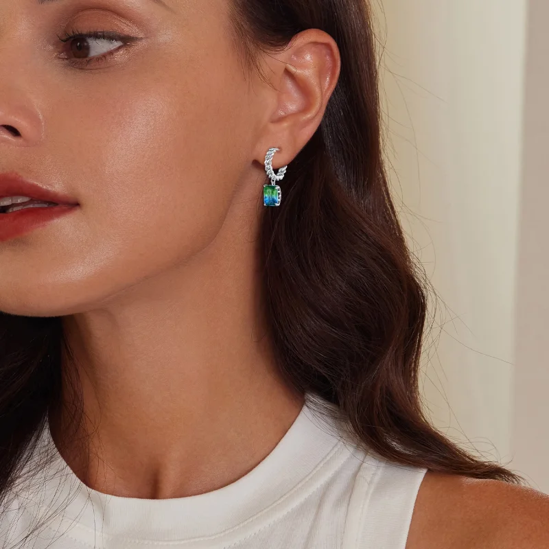 (Bild für) Pandora Style Ketten-Reifohrringe - BSE887 - Ansicht 5