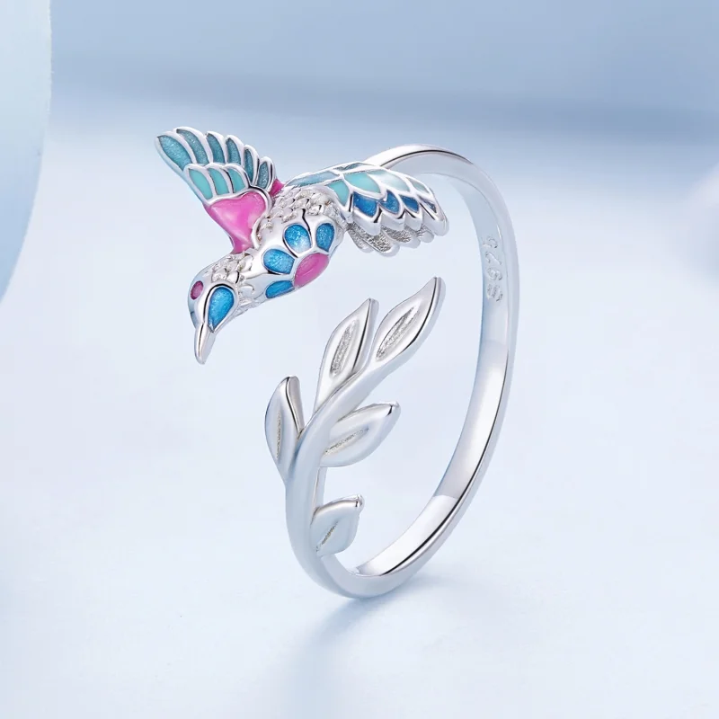 (Bild für) Pandora Style Kingfisher Open Ring - BSR483-E - Ansicht 2