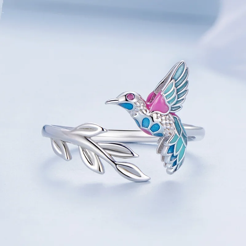 (Bild für) Pandora Style Kingfisher Open Ring - BSR483-E - Ansicht 3