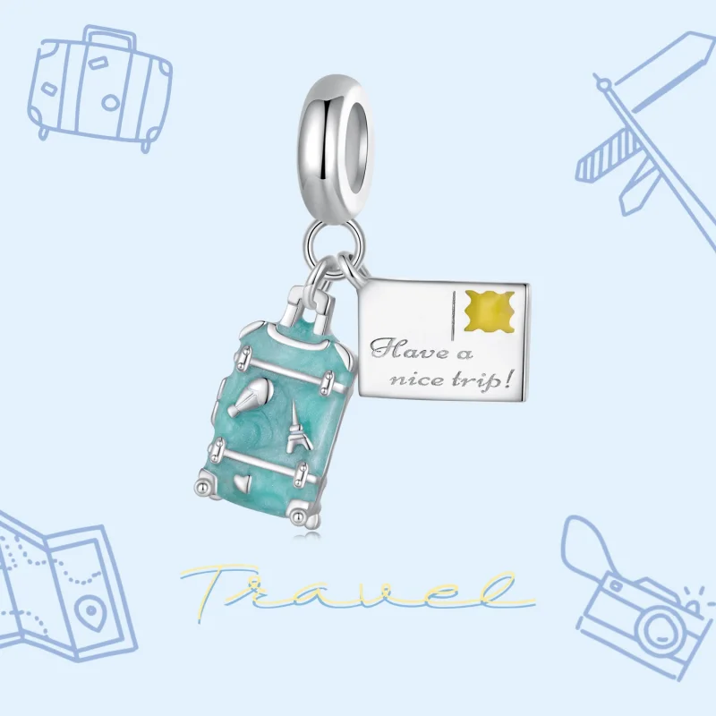(Bild für) Pandora Style Koffer-Anhänger - SCC2480 - Ansicht 3
