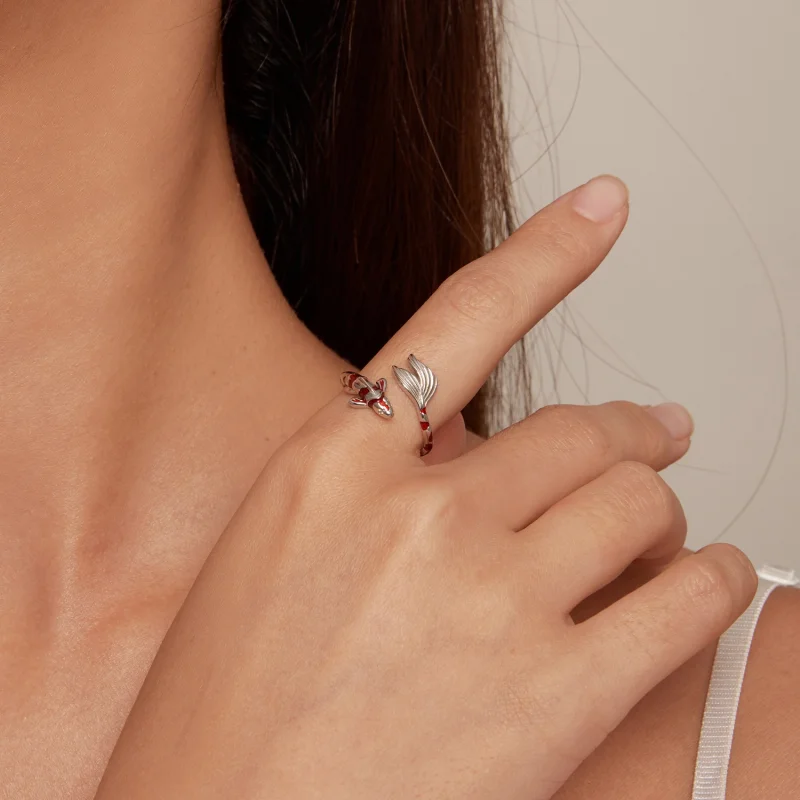 (Bild für) Pandora Style Koi Open Ring - BSR474-E - Ansicht 5