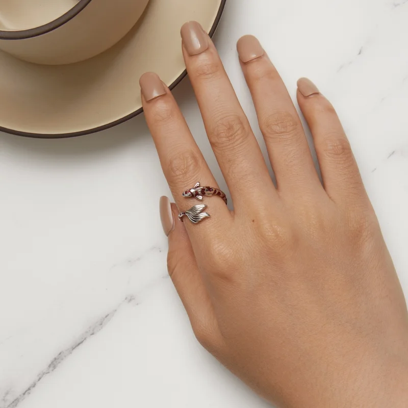 (Bild für) Pandora Style Koi Open Ring - BSR474-E - Ansicht 6