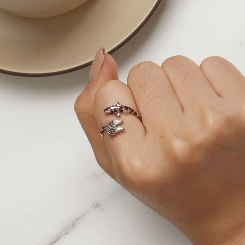 (Bild für) Pandora Style Koi Open Ring - BSR474-E - Ansicht 7