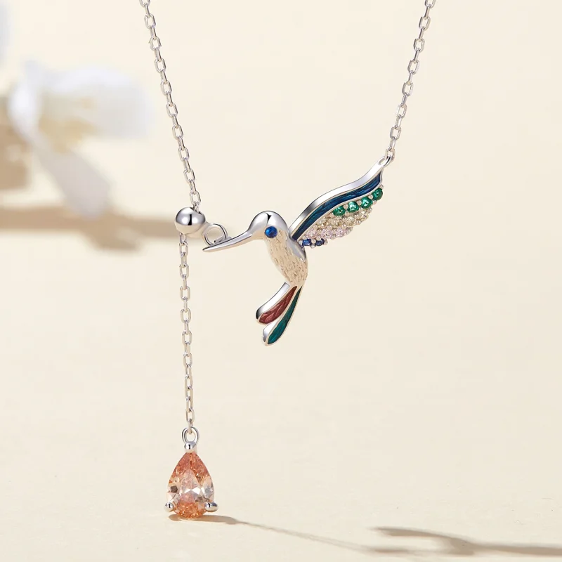 (Bild für) Pandora Style Kolibri Halskette - BSN305 - Ansicht 2