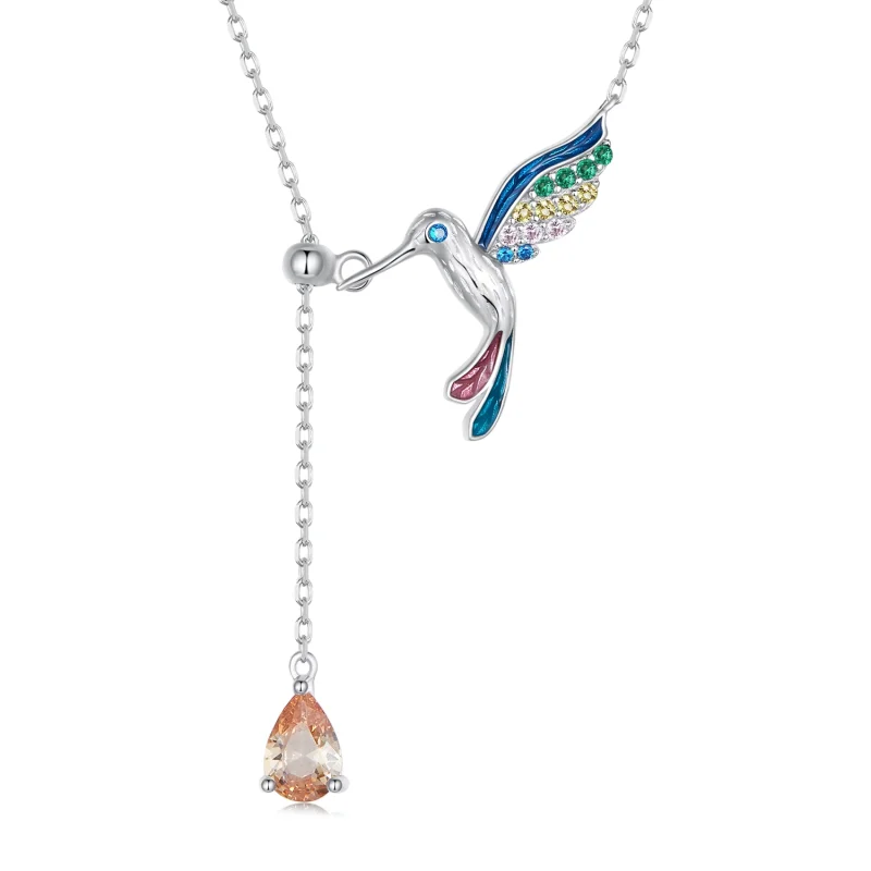 (Bild für) Pandora Style Kolibri Halskette - BSN305 - Ansicht 3