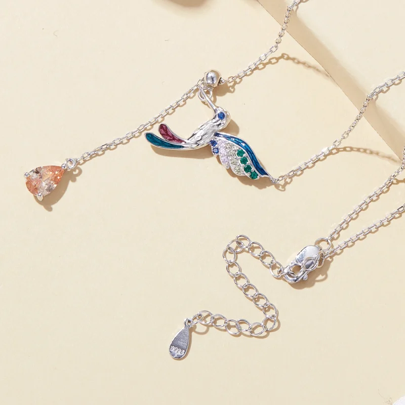 (Bild für) Pandora Style Kolibri Halskette - BSN305 - Ansicht 4
