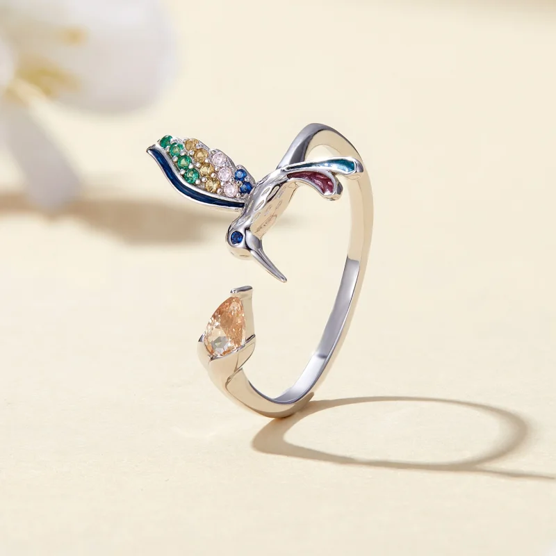 (Bild für) Pandora Style Kolibri offener Ring - BSR391 - Ansicht 2