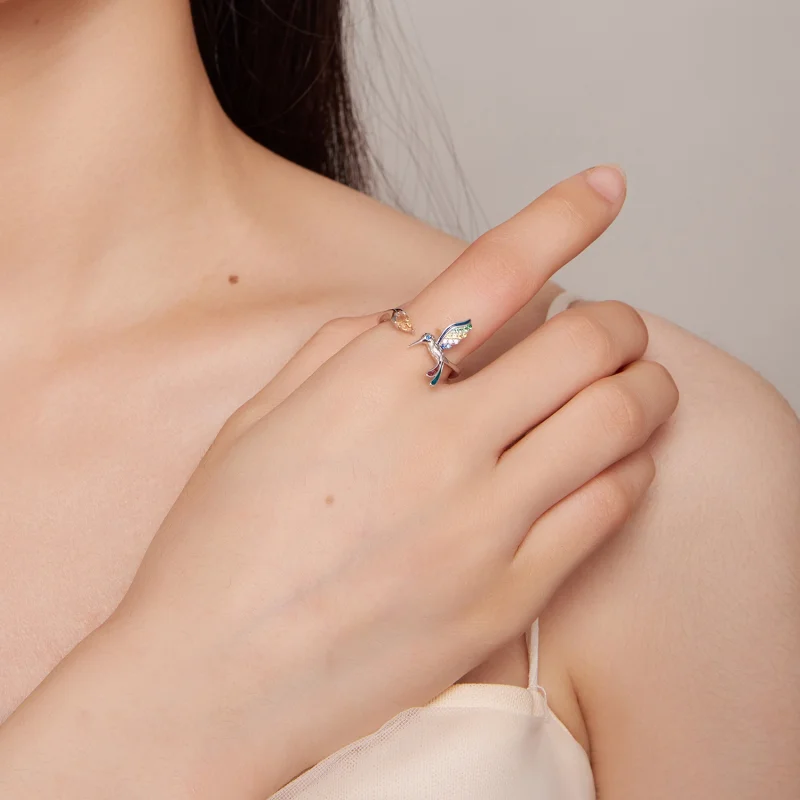 (Bild für) Pandora Style Kolibri offener Ring - BSR391 - Ansicht 5