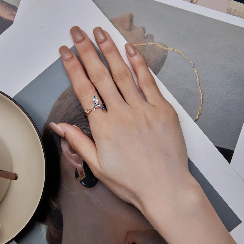 (Bild für) Pandora Style Kolibri offener Ring - BSR391 - Ansicht 6