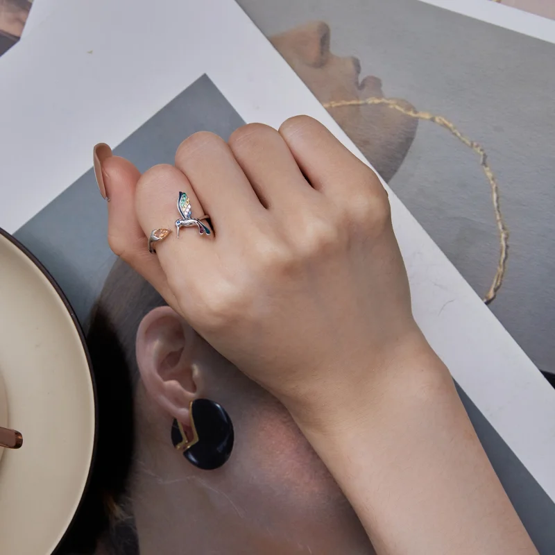(Bild für) Pandora Style Kolibri offener Ring - BSR391 - Ansicht 7