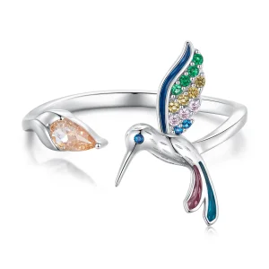 (Bild für) Pandora Style Kolibri offener Ring - BSR391