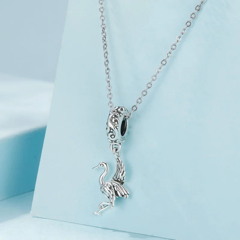 (Bild für) Pandora Style Kranich-Anhänger - SCC2634 - Ansicht 2