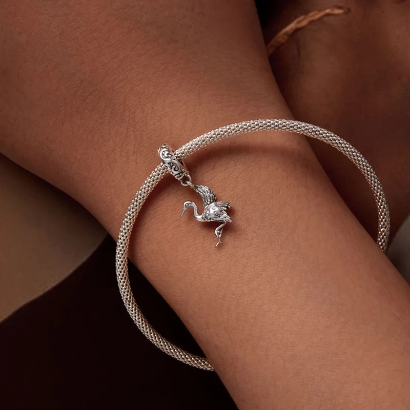(Bild für) Pandora Style Kranich-Anhänger - SCC2634 - Ansicht 6