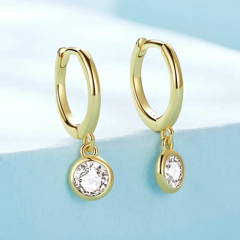 (Bild für) Pandora Style Kreis Zirkonia Creolen - SCE830-B - Ansicht 2