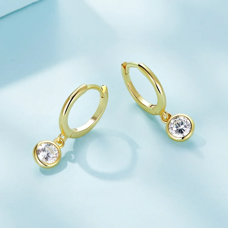 (Bild für) Pandora Style Kreis Zirkonia Creolen - SCE830-B - Ansicht 3