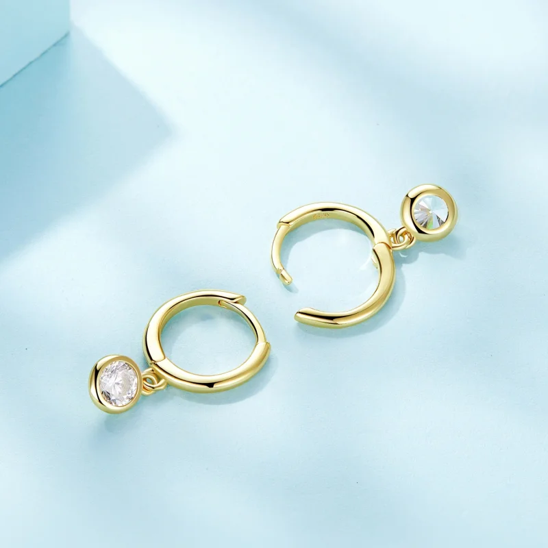 (Bild für) Pandora Style Kreis Zirkonia Creolen - SCE830-B - Ansicht 4