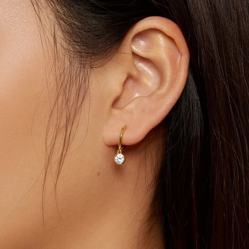 (Bild für) Pandora Style Kreis Zirkonia Creolen - SCE830-B - Ansicht 7