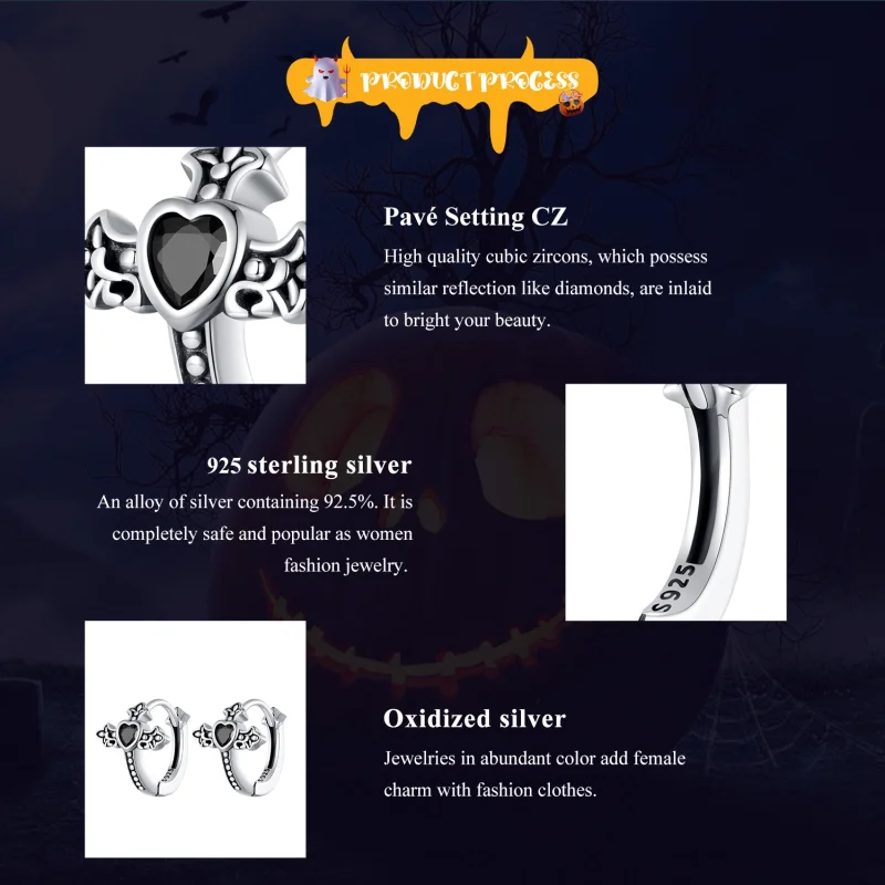 (Bild für) Pandora Style Kreuz-Ohrringe - SCE1642 - Ansicht 7