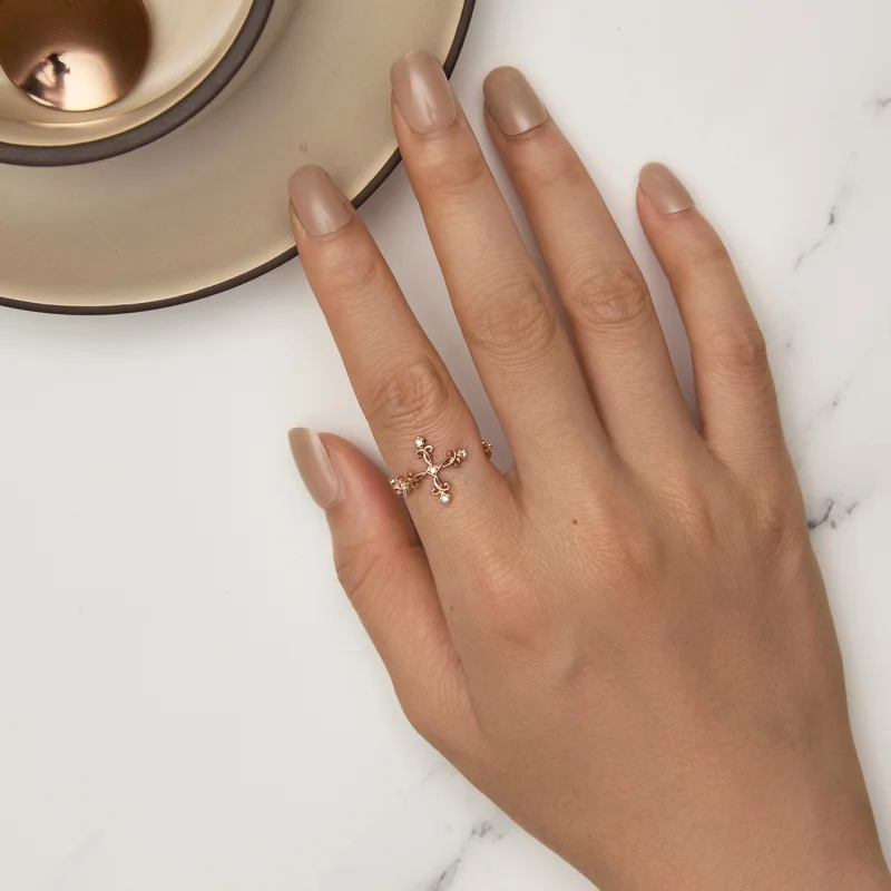 (Bild für) Pandora Style Kreuz-Silber Offener Ring - BSR041-C - Ansicht 5