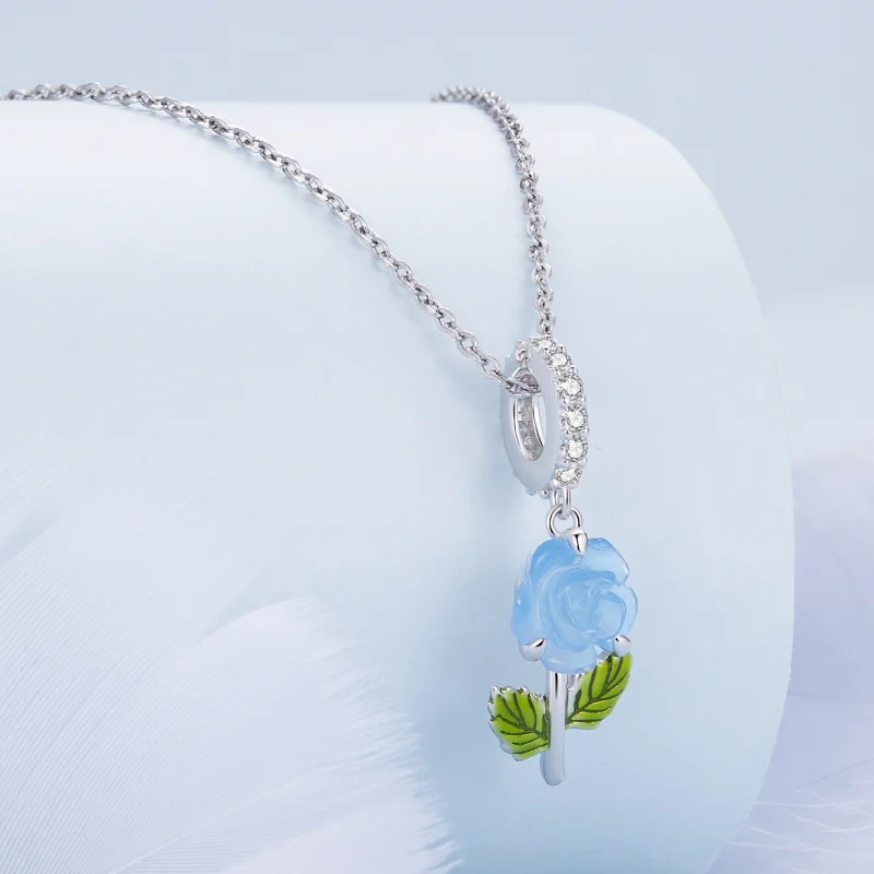 (Bild für) Pandora Style Kristallrose-Anhänger - BSC824-BU - Ansicht 2
