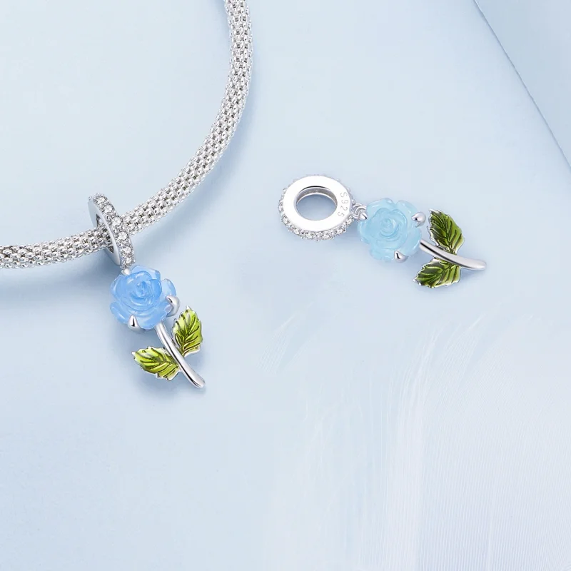 (Bild für) Pandora Style Kristallrose-Anhänger - BSC824-BU - Ansicht 4