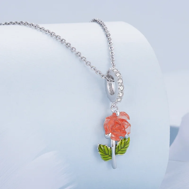 (Bild für) Pandora Style Kristallrose-Anhänger - BSC824-OG - Ansicht 2