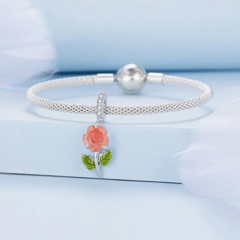 (Bild für) Pandora Style Kristallrose-Anhänger - BSC824-OG - Ansicht 3