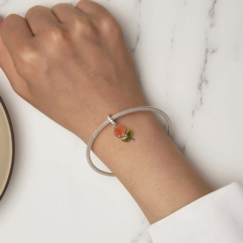 (Bild für) Pandora Style Kristallrose-Anhänger - BSC824-OG - Ansicht 5