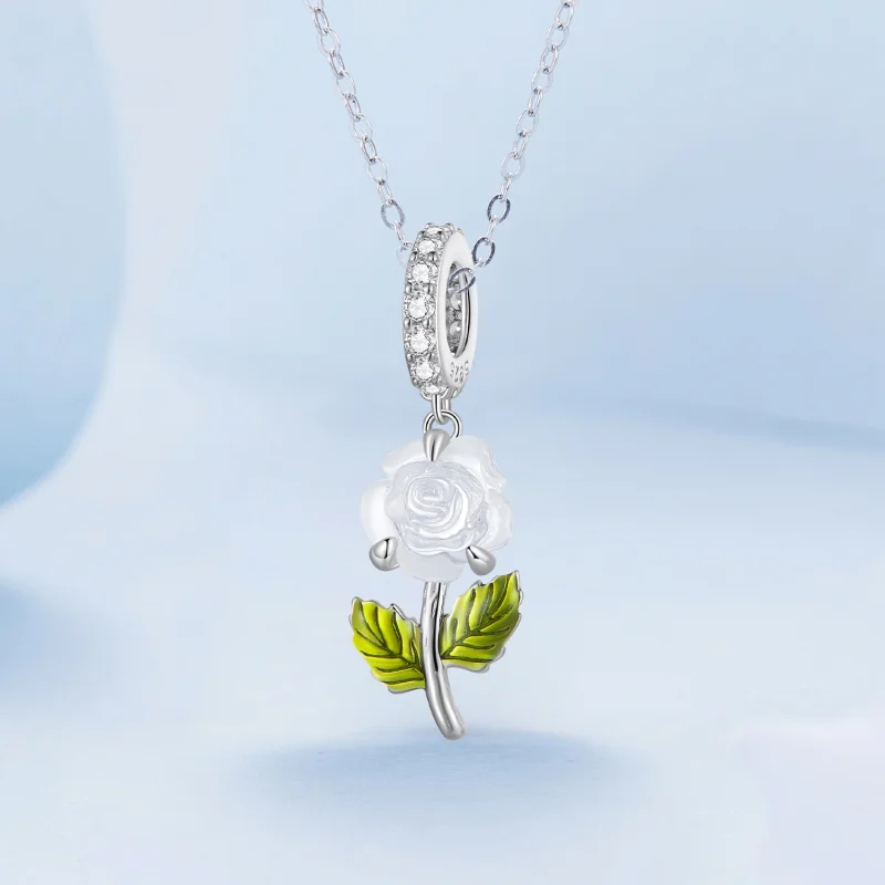 (Bild für) Pandora Style Kristallrose-Anhänger - BSC824 - Ansicht 2