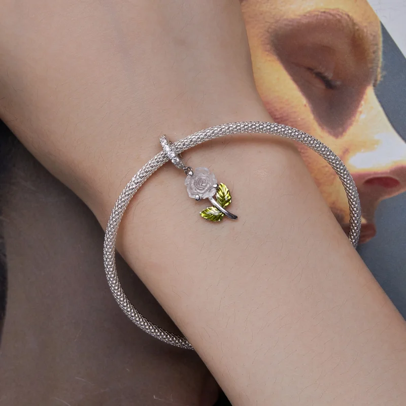 (Bild für) Pandora Style Kristallrose-Anhänger - BSC824 - Ansicht 5