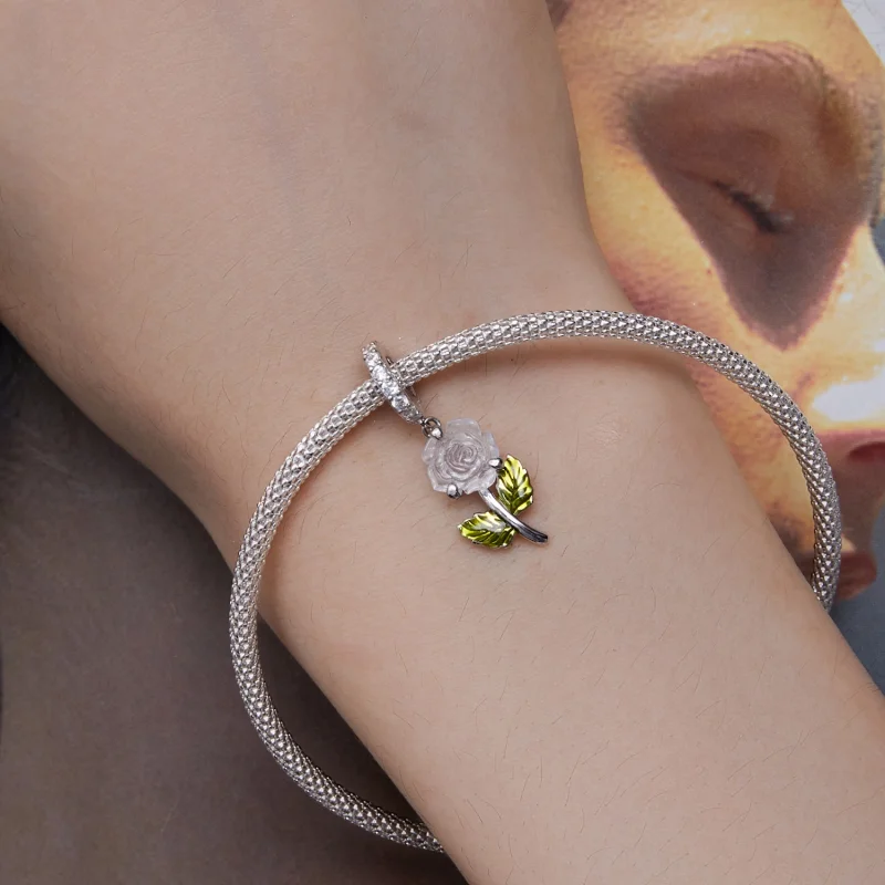 (Bild für) Pandora Style Kristallrose-Anhänger - BSC824 - Ansicht 6
