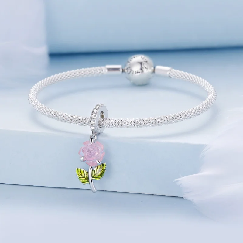 (Bild für) Pandora Style Kristallrose-Anhänger - BSC824 - Ansicht 7