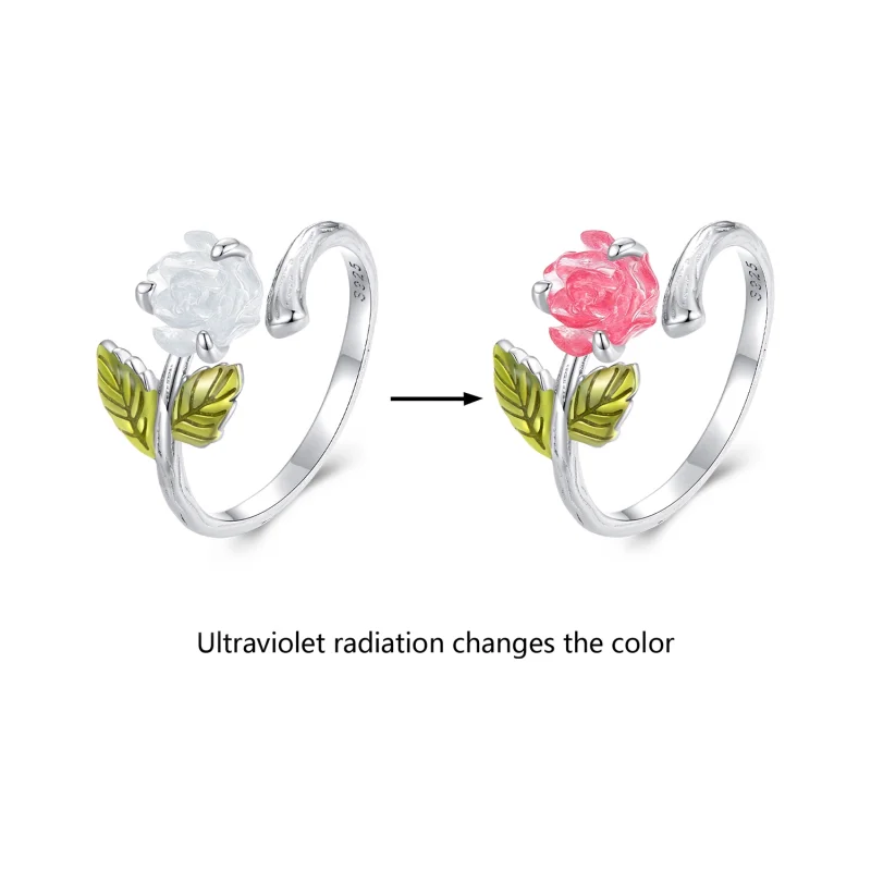 (Bild für) Pandora Style Kristallrose offener Ring - BSR472-PKE - Ansicht 2