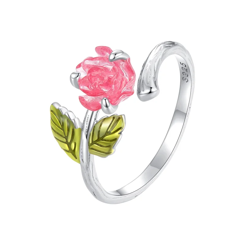 (Bild für) Pandora Style Kristallrose offener Ring - BSR472-PKE - Ansicht 5