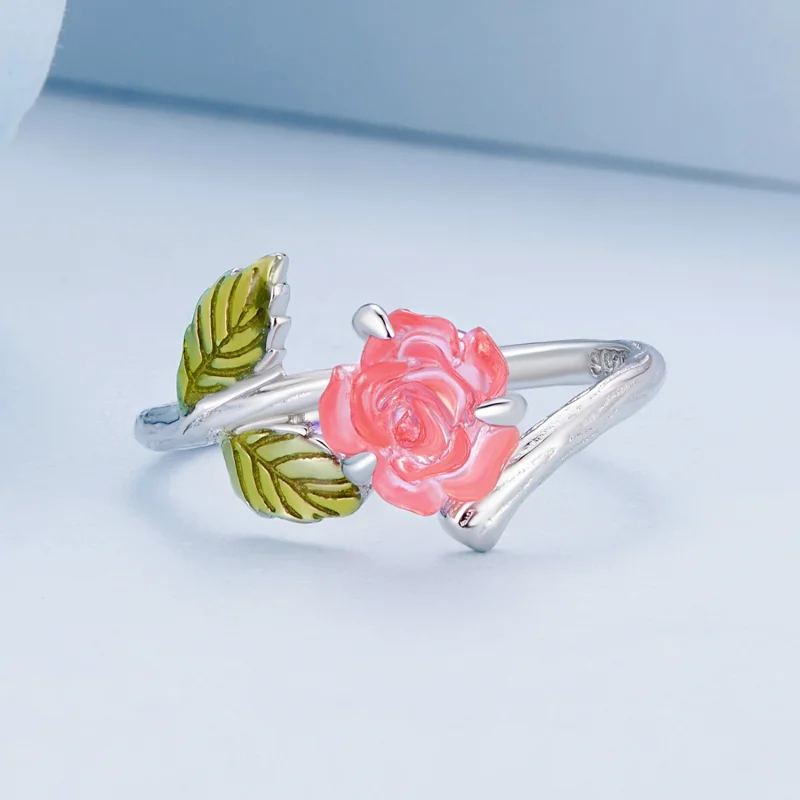 (Bild für) Pandora Style Kristallrose offener Ring - BSR472-PKE - Ansicht 6